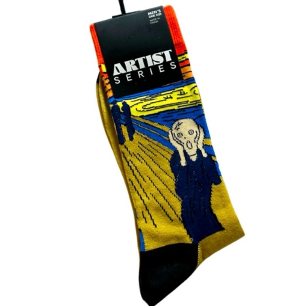 Artist Series Iconic Paintings Graphic Men’s Crew Sock Bundle | 4  Pairs | NWT - Picture 4 of 9